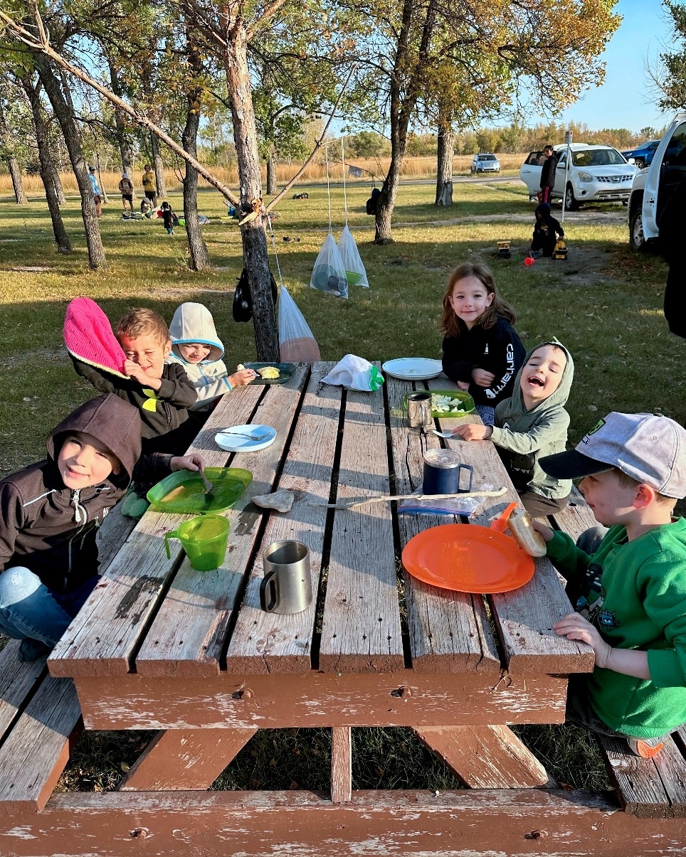 Breakfast time at camp